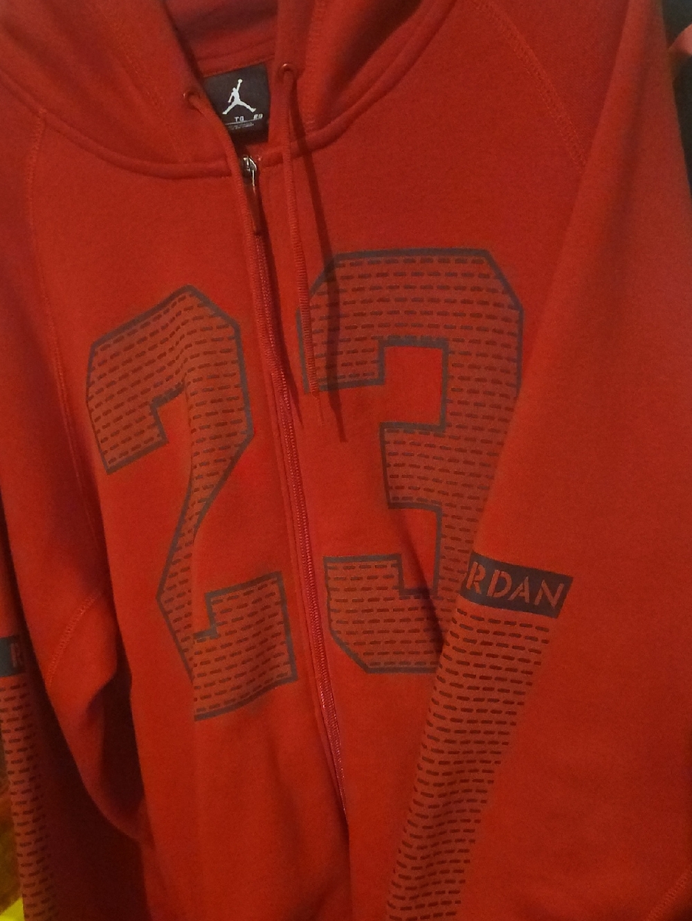 Jordan Men's Bundle Matching Red Zip-Up Hoodie And Sweatpants EUC